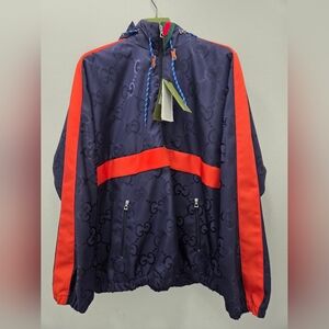 Gucci Jumbo GG Nylon Hooded Anorak Jacket 143268704 Size Large